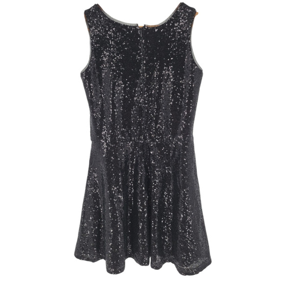 Gap Kids Black Sequin Party Dress Birthday Holiday Girls Size XXL 14-16 - Picture 1 of 10